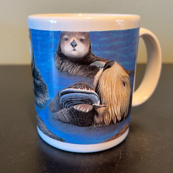 VINTAGE Otter Mug w/ Artwork by James Harter ~ Banana Appeal 1989 ~ Key Largo - Picture 4 of 9